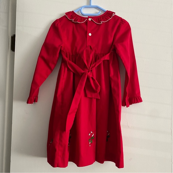 Petit Confection smocked Christmas dress size 6 - Picture 6 of 7